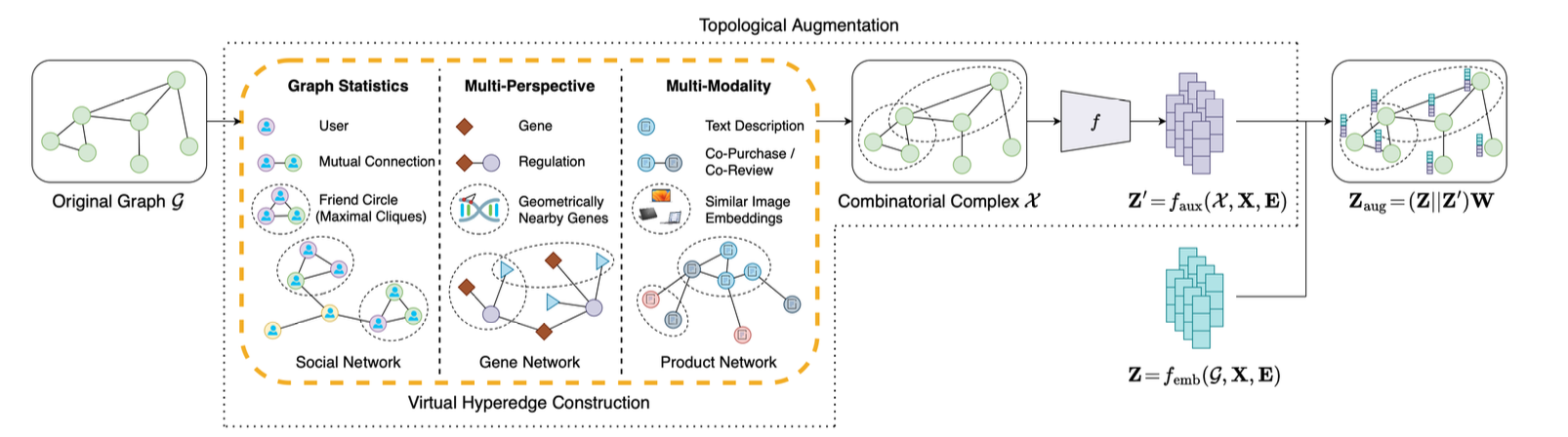 Enhancing Node Representations for Real-World Complex Networks with Topological Augmentation